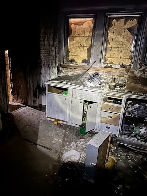 What was once the kitchen. 