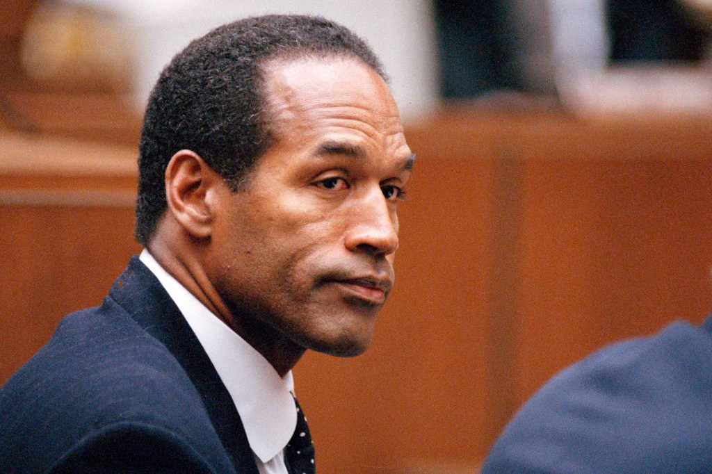 O.J. Simpson sits at his arraignment in Superior Court in Los Angeles on July 22, 1994.