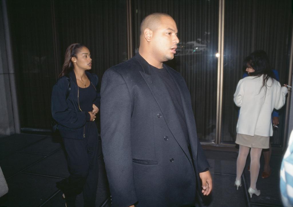 Arnelle Simpson and Jason Simpson, OJ Simpson's children, at OJ Simpson's trial in Los Angeles, September 28, 1995