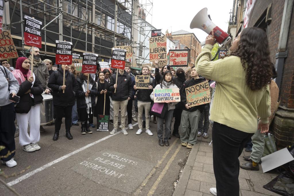 The group Youth Demand shared video footage while taking credit for the unwelcome interruption.