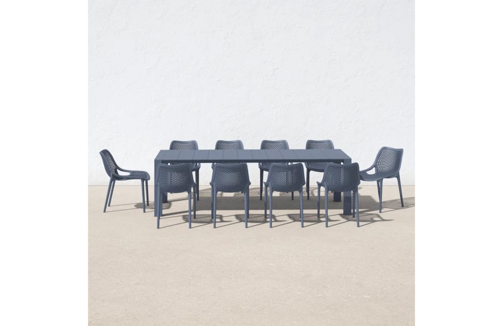 Farrah 10 - Person Rectangular Extendable Outdoor Dining Set
