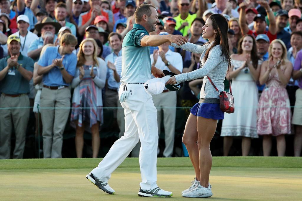 Sergio Garcia celebrated his 2017 Masters win with Angela.