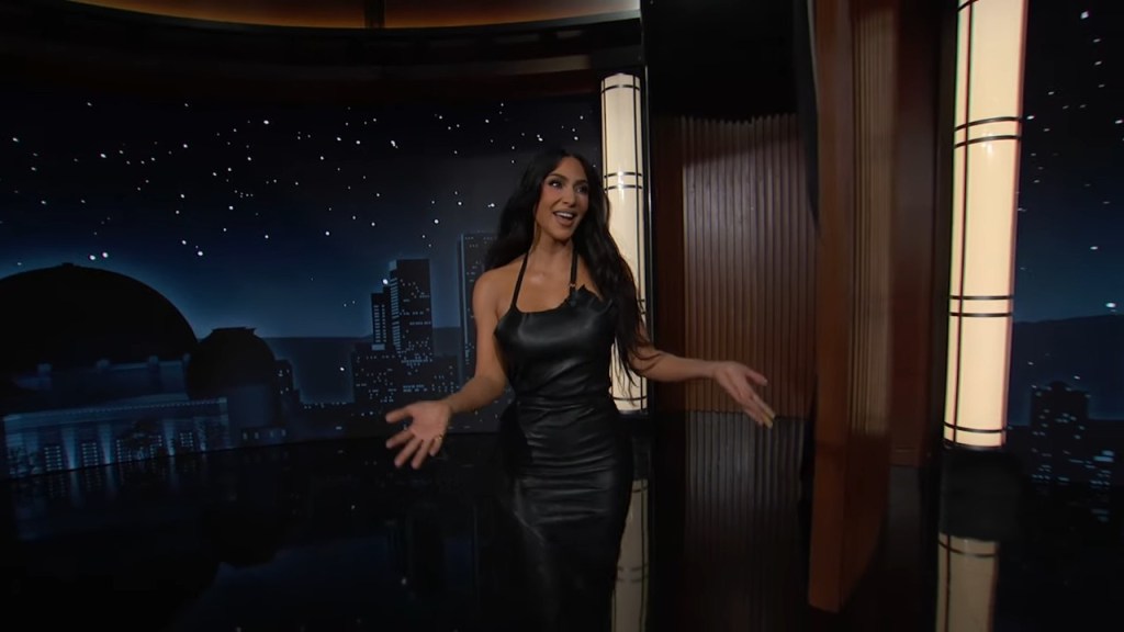 Kim Kardashian on "Jimmy Kimmel Live!" on April 22, 2024.