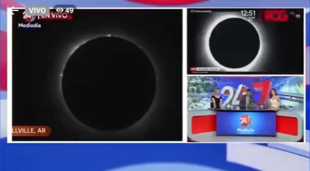 It appears to be the first time a "testicular eclipse" prank made its way to TV in Latin America.