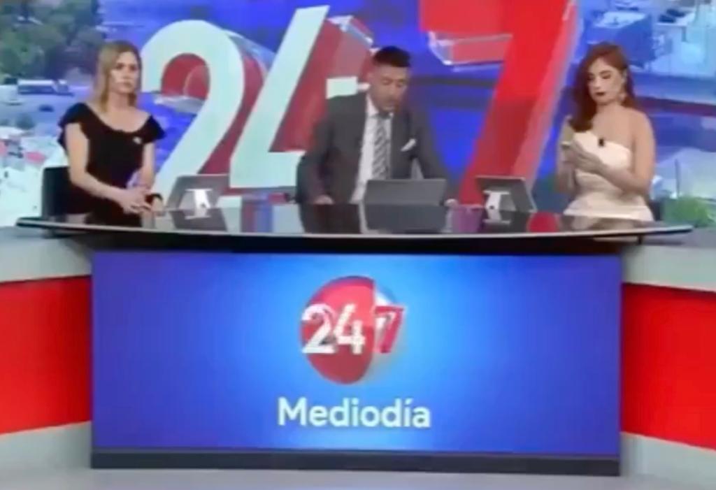 Three Mexican anchors were left stunned after accidentally showing footage of a man's testicles during their solar eclipse coverage.