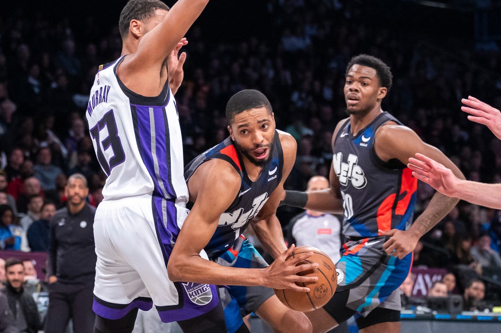 Mikal Bridges finished with just eight points for the Nets on Sunday after a scoreless first half.