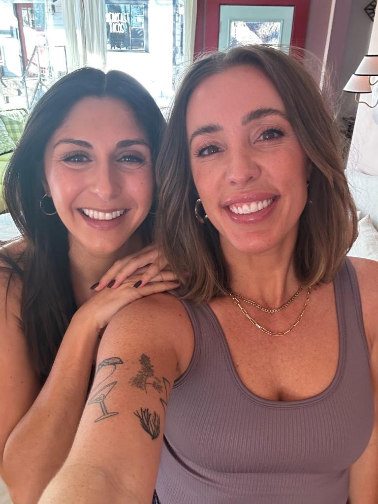 Real estate experts Kristina Modares and Stephanie Douglass posing together, advocating 'houses before spouses' strategy for homeownership