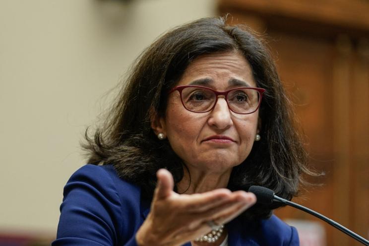 President of Columbia University Dr. Nemat (Minouche) Shafik testifies during a House Committee on Education and the Workforce hearing about antisemitism on college campuses, on Capitol Hill in Washington, DC.