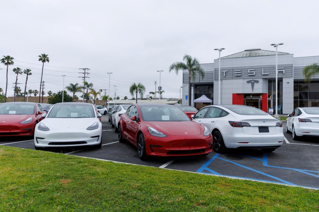 Tesla Model 3 vehicles