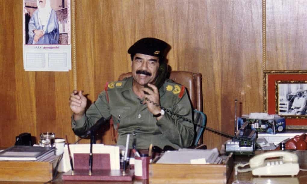 Saddam Hussein.