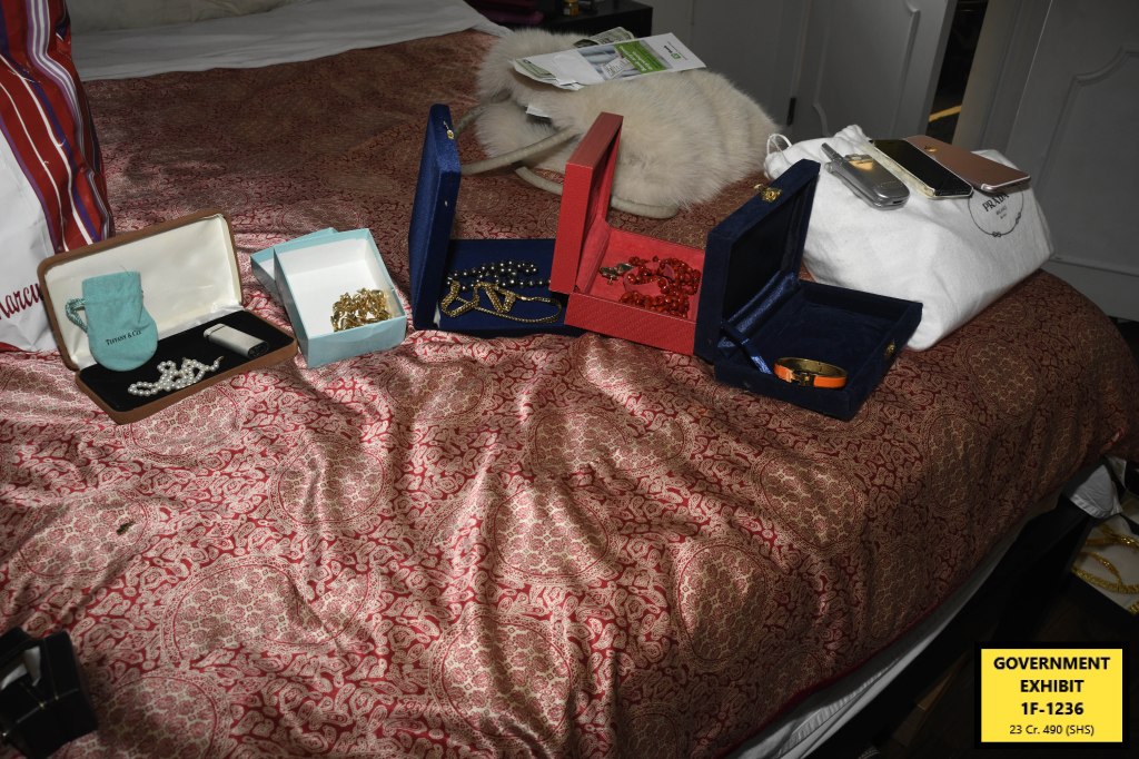 Jewelry boxes from inside the Menendez home.