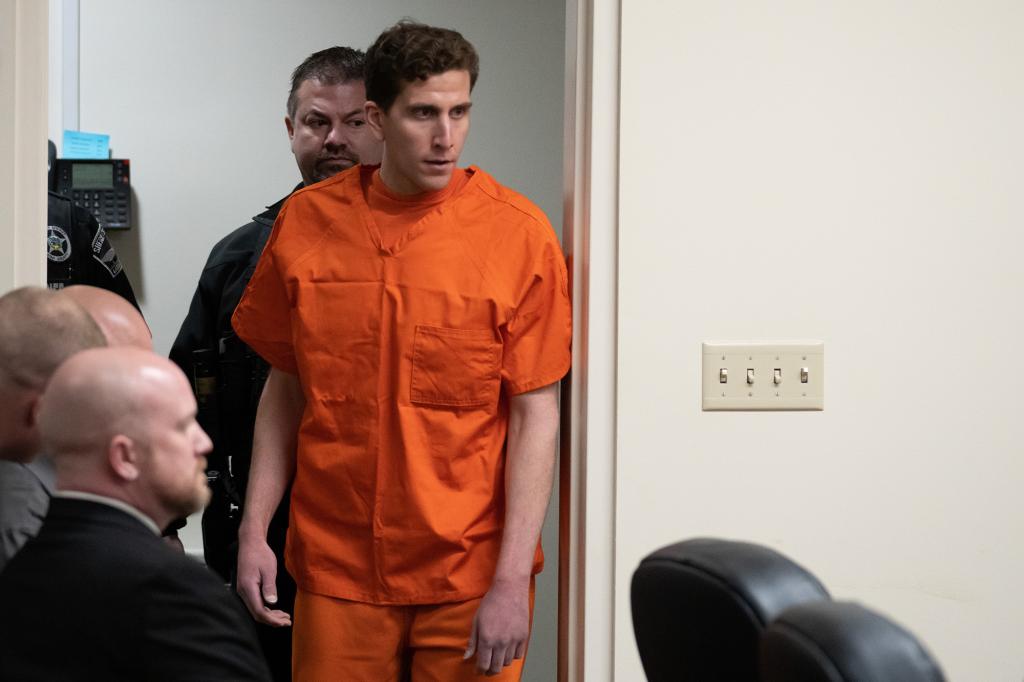 Bryan Kohberger, right, appears at a hearing in Latah County District Court on January 5, 2023, in Moscow, Idaho. 