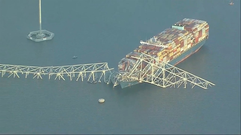 The ship was less than a quarter of a mile from the bridge when it experienced a second power blackout because of more tripped breakers, according to the report. 