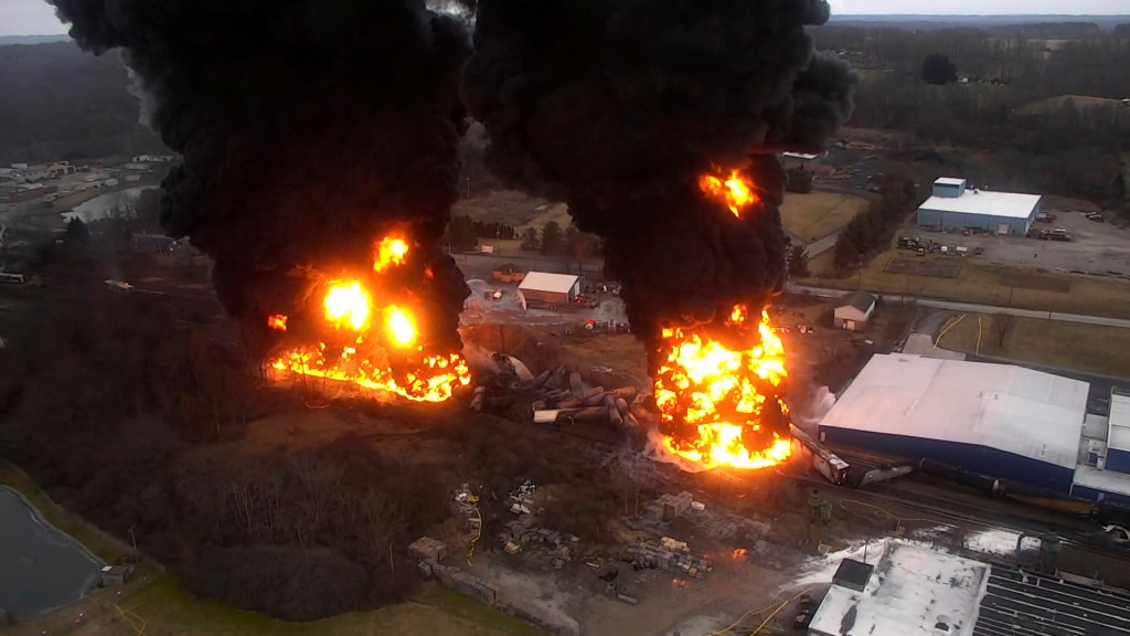 Controlled burn in East Palestine