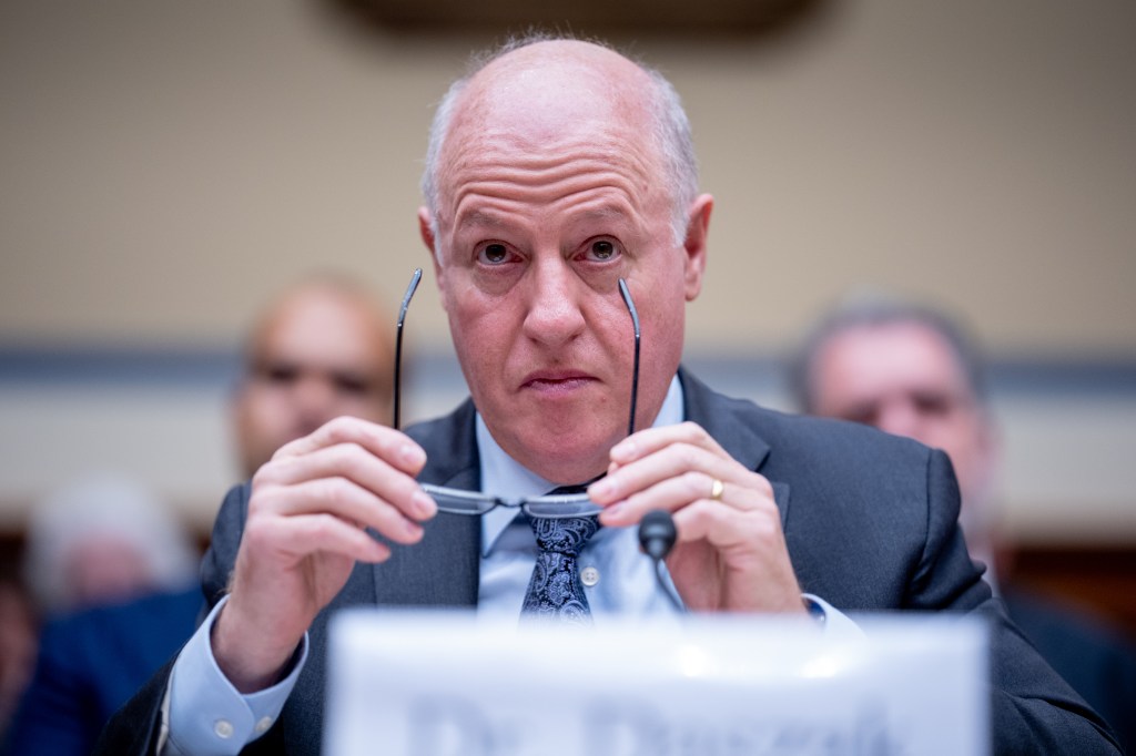 EcoHealth Alliance President Dr. Peter Daszak appears during a House Select Subcommittee hearing on the Coronavirus Pandemic on Capitol Hill on May 1, 2024 in Washington, DC. The hearing is part of an investigation into Daszak, who's organization is a non-profit whose goal is to prevent pandemics and was involved in investigations into the origin of the COVID-19 pandemic.