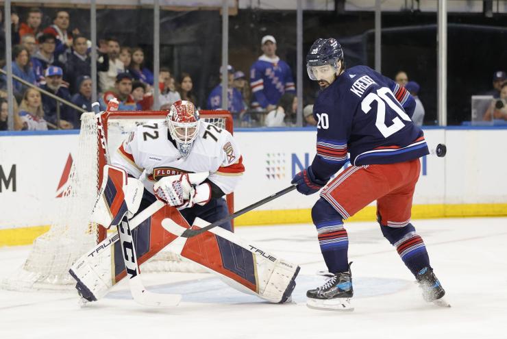 The Panthers are favored against the Rangers in the Eastern Conference finals.