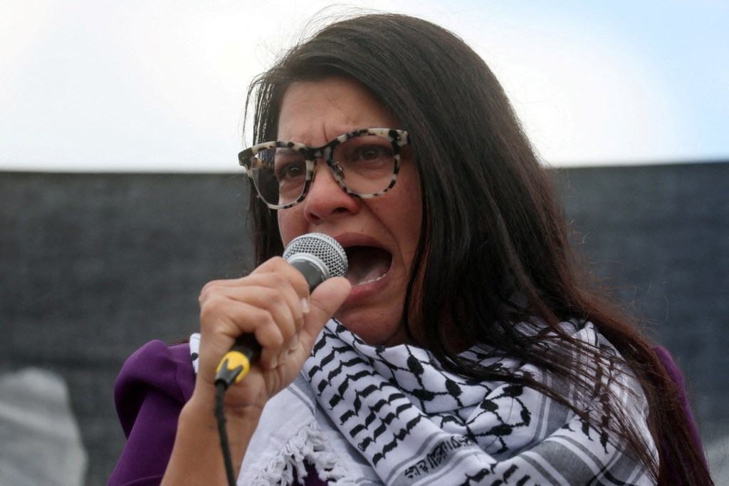 "Squad" member Rep. Rashida Tlaib called for the International Criminal Court to issue an arrest warrant for Israel Prime Minister Benjamin Netanyahu.