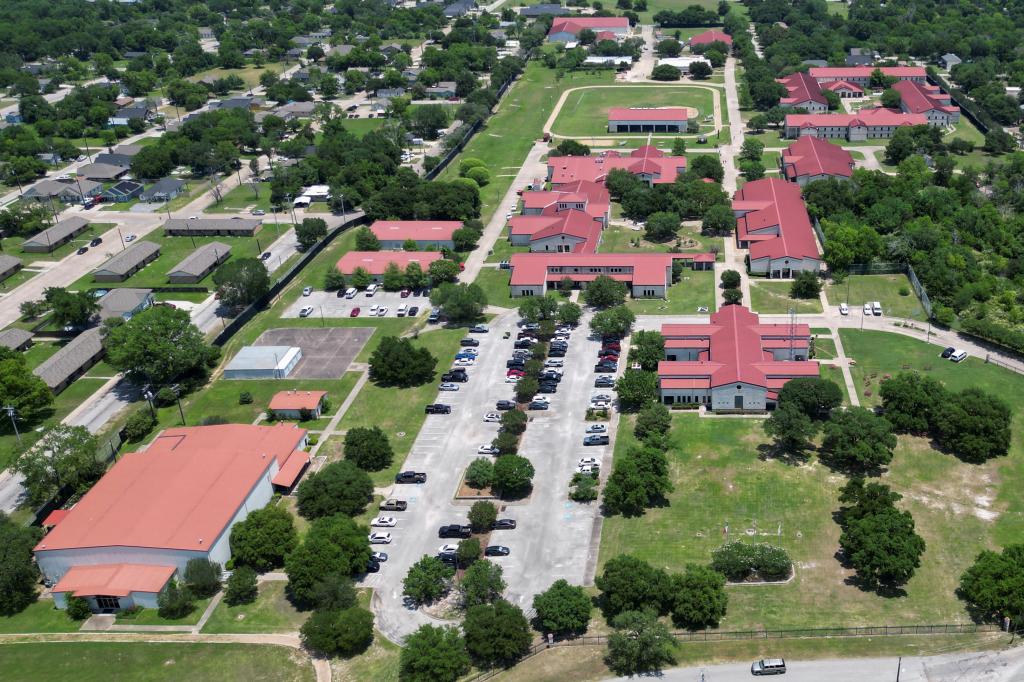 Aerial view of Federal Prison Camp in Bryan, Texas where Elizabeth Holmes is serving her sentence