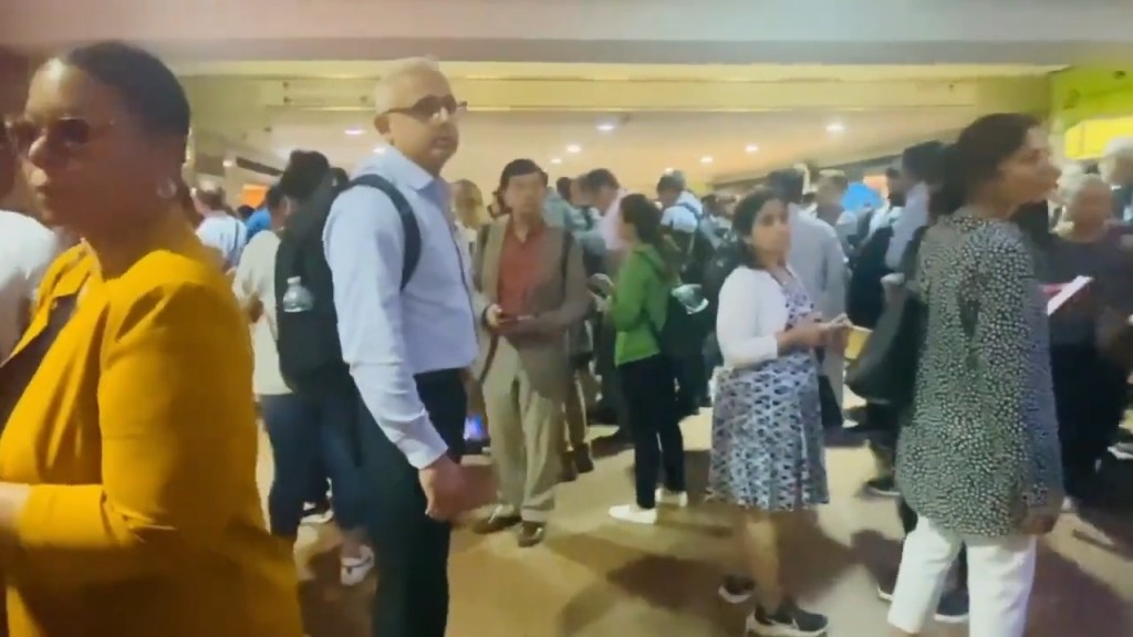 Rush hour commuters were forced to bunker inside New York and Newark Penn Station as workers were dispatched to clear the tracks.