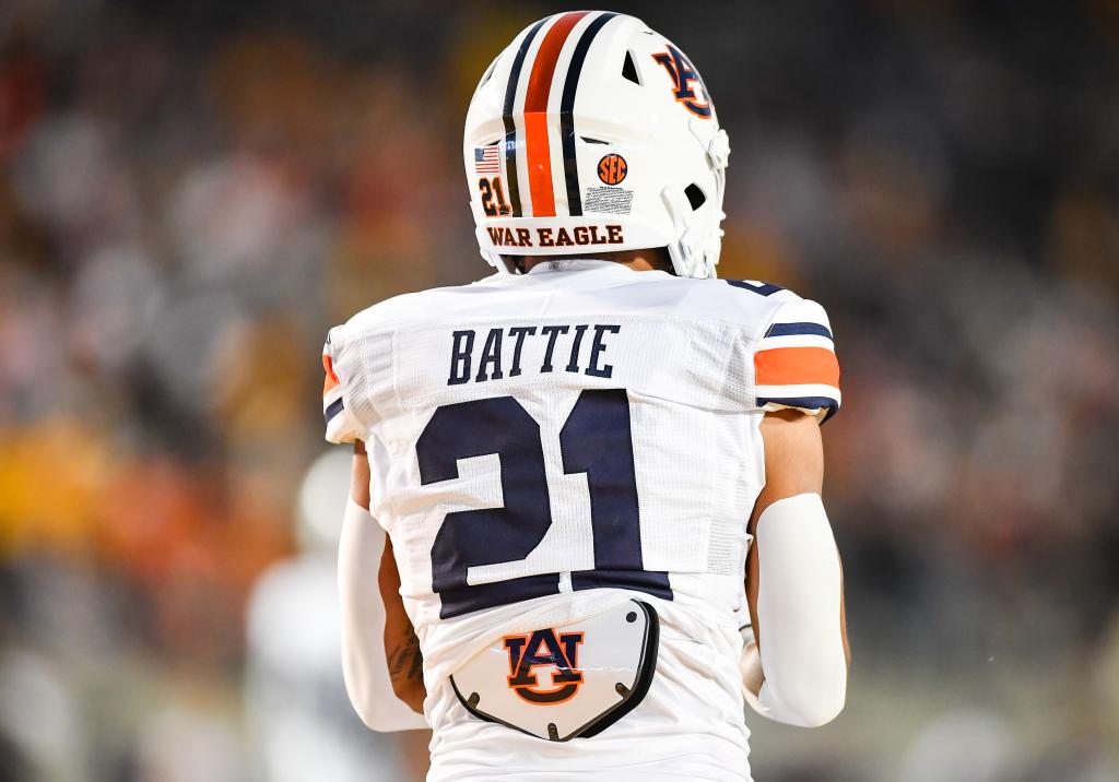 Auburn Tigers running back Brian Battie (21) during the college football game between Auburn Tigers against the California Golden Bears on September 9, 2023 at California Memorial Stadium in Berkeley, CA  