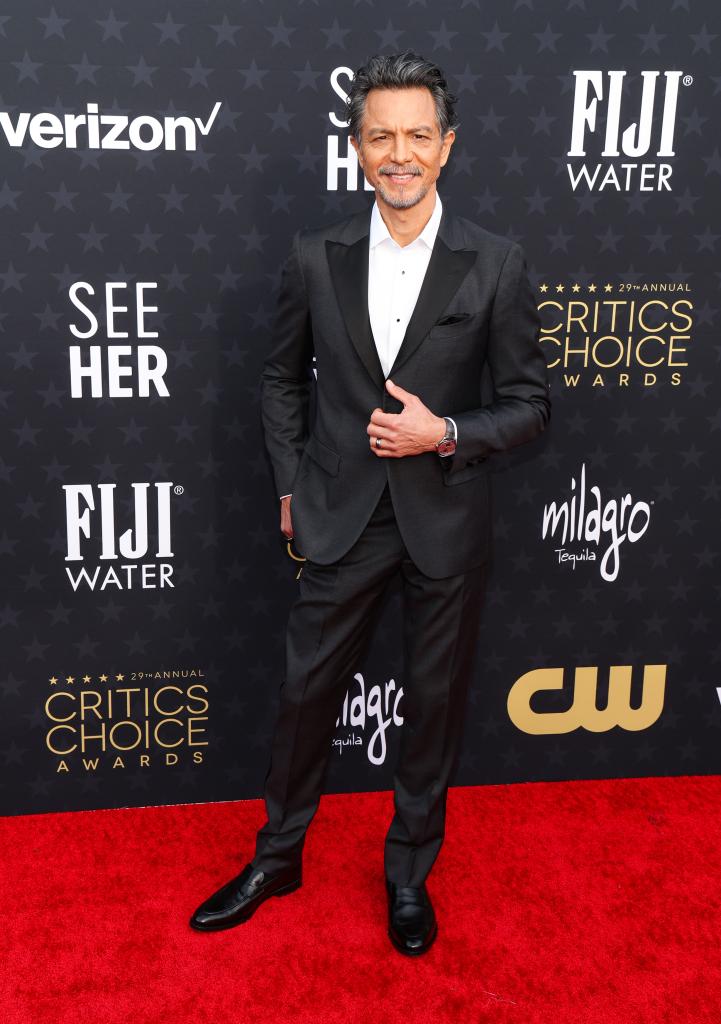 LOS ANGELES, CALIFORNIA - JANUARY 14: Benjamin Bratt with FIJI Water at The 29th Annual Critics Choice Awards on January 14, 2024 in Los Angeles, California. (Photo by Phillip Faraone/Getty Images for FIJI Water)