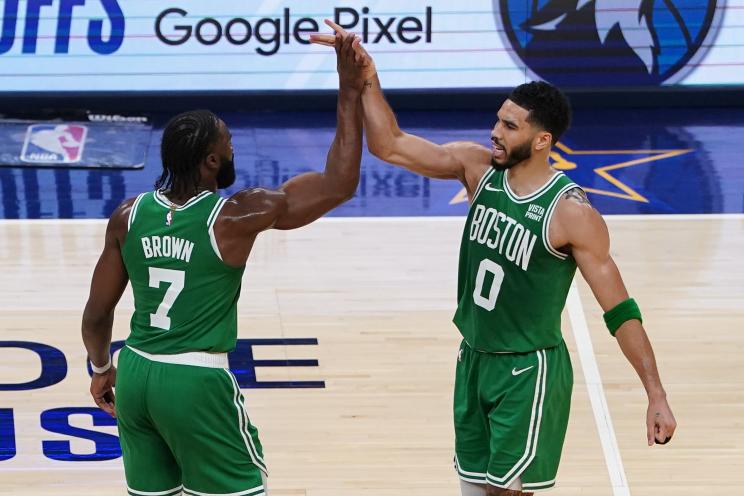 As the Celtics closed in on their sweep of the Pacers in the Eastern Conference Finals, it appeared Jayson Tatum had the Larry Bird Trophy locked up.