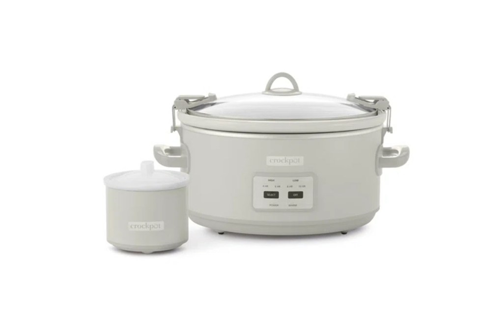 A crock pot and a second pot