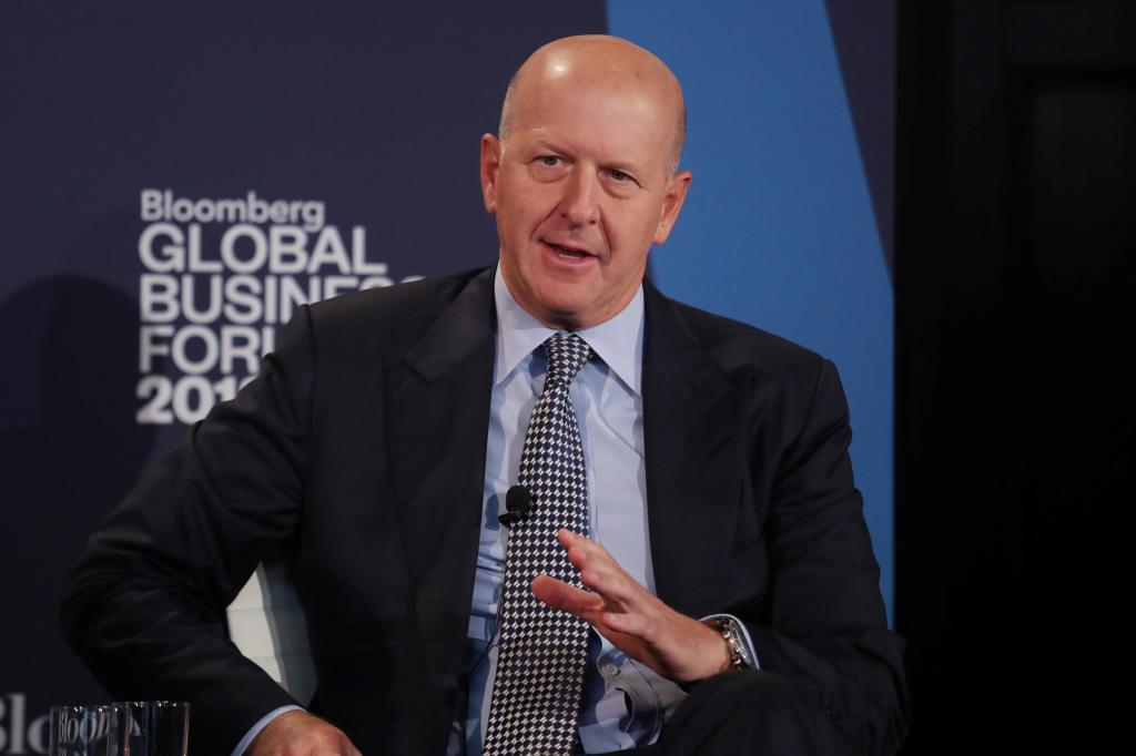 David Solomon, president and COO of Goldman Sachs, delivering a speech at the Bloomberg Global Business forum in New York, September 26, 2018