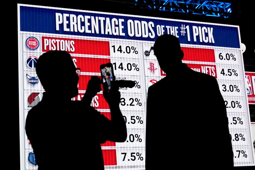 The Pistons possessed the best odds in the NBA draft lottery.