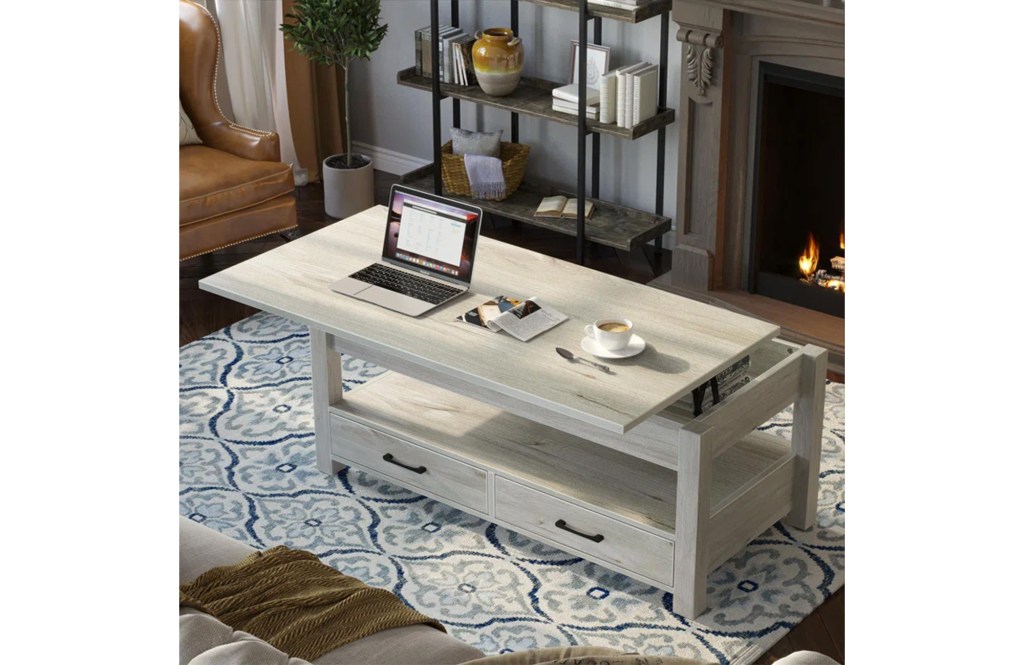 Eoghan Lift Top Coffee Table with 2 Drawers
