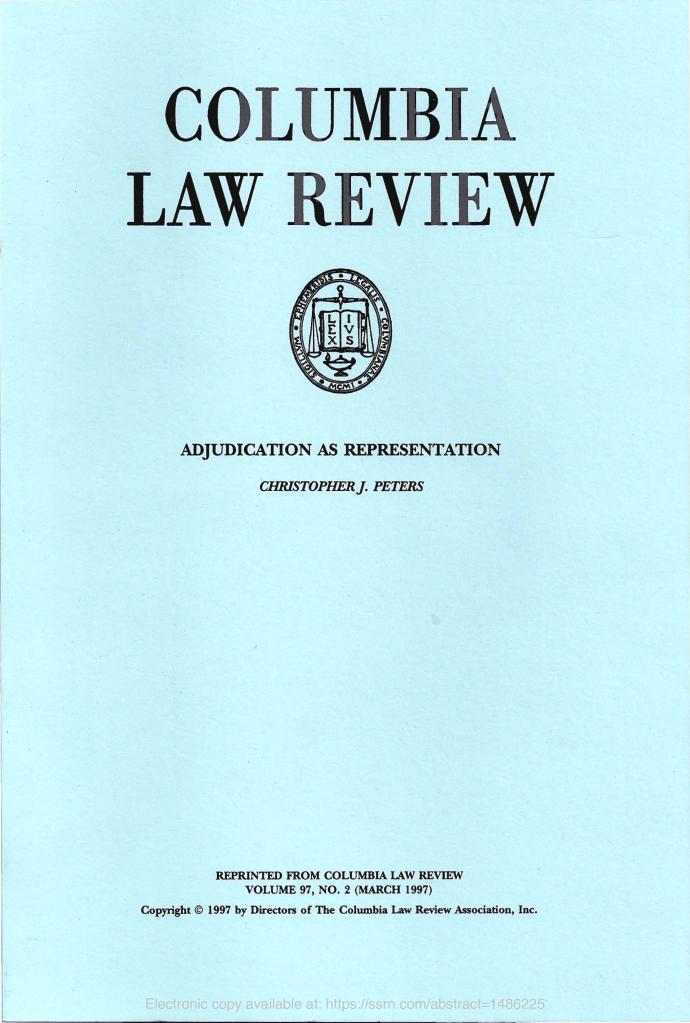 Columbia Law Review cover