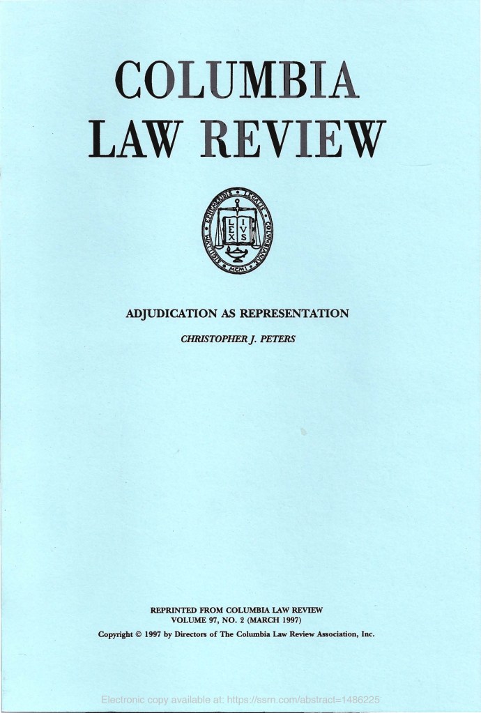 Columbia Law Review cover