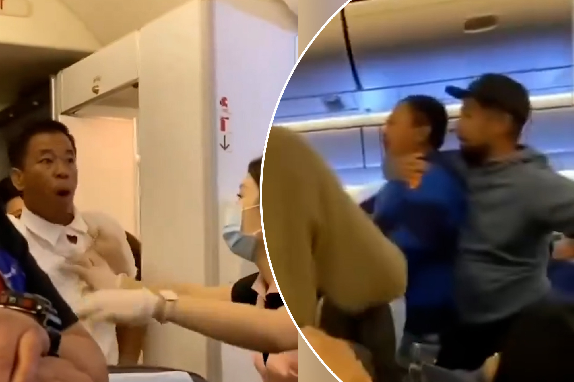 Eva Air flight attendant breaks up mid-air fight