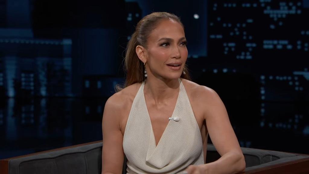 Jennifer Lopez on "Jimmy Kimmel Live"