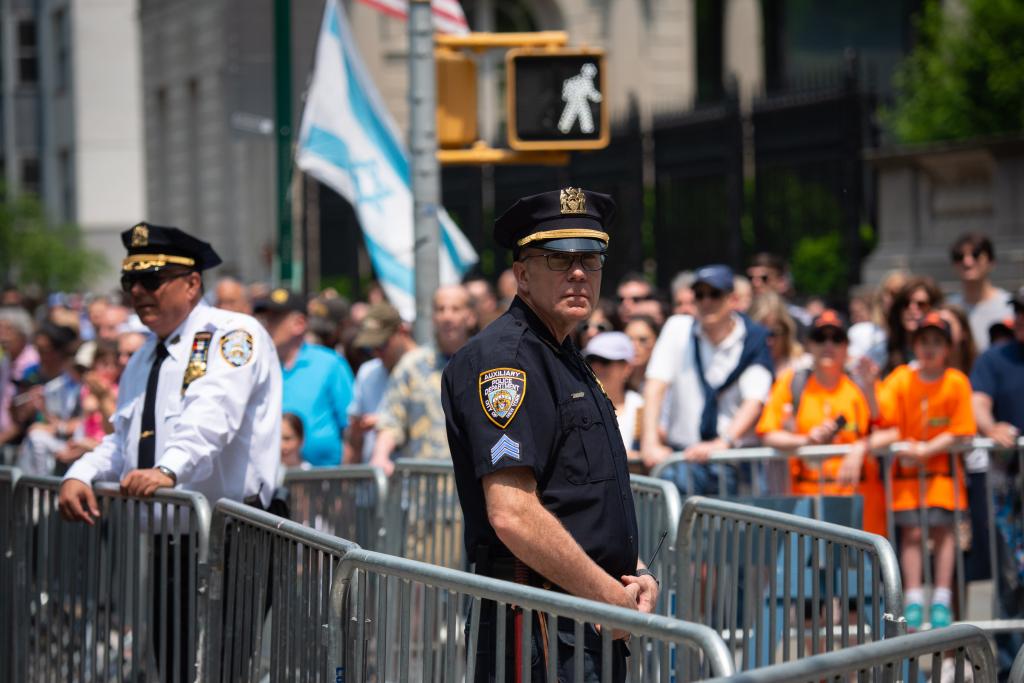 Police at Salute to Israel parade. 