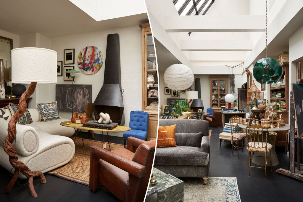 Side-by-side of two photos of Bergdorf's 7th floor loft, now Jayson Home