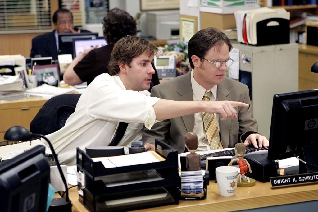 Jim and Dwight in "The Office." 