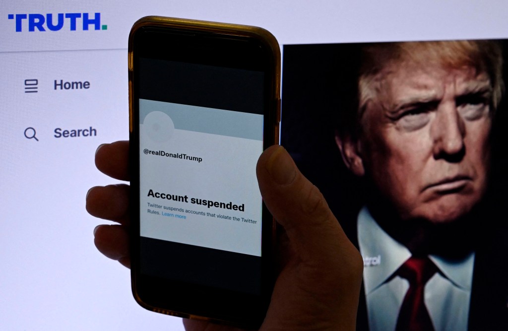 Trump was banned from Twitter in 2021. The next year, he founded his own social media platform Truth Social.