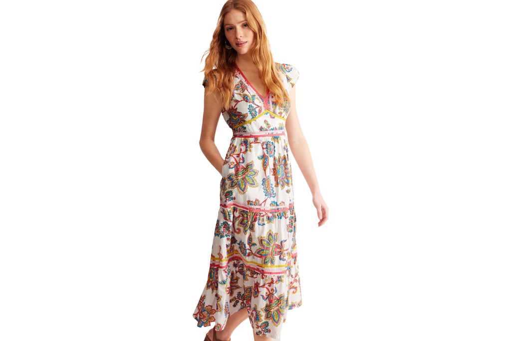 A woman in a dress