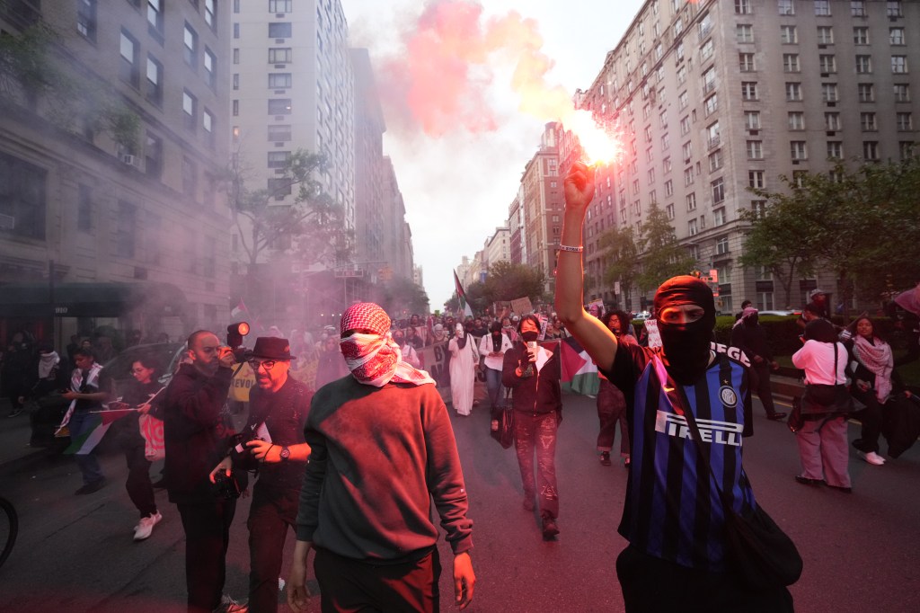 The chaos erupted after a mob of more than 1,000 protesters tried to descend on the Metropolitan Museum of Art’s Met Gala as part of a “Day of Rage” protest.