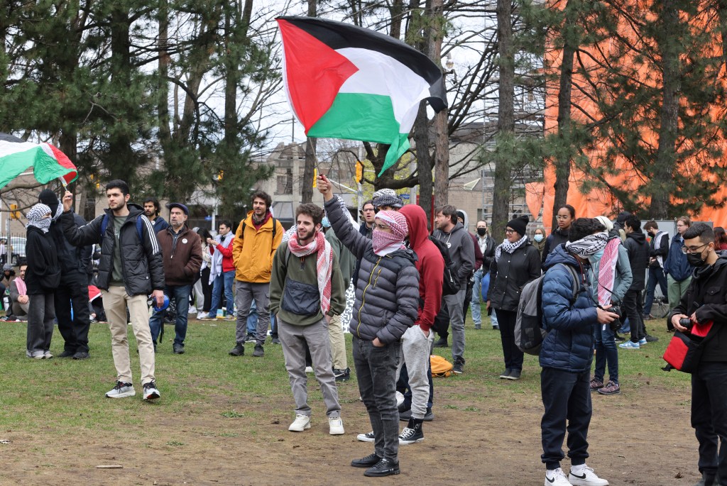 The protesters in Ottawa were mocked over the misspelling during their protest on campus.