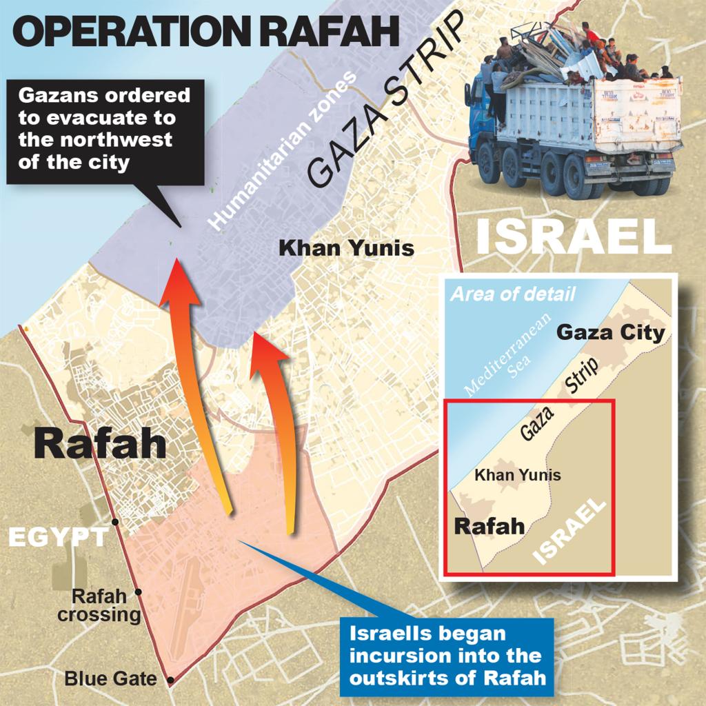 Israel has begun its military operation into Rafah after rejecting Hamas’ cease-fire claim as a deception.