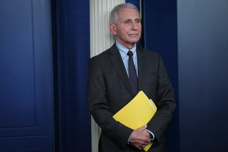 Dr. Anthony Fauci attends his final briefing on COVID-19 at the White House on November 22, 2022 in Washington, DC.