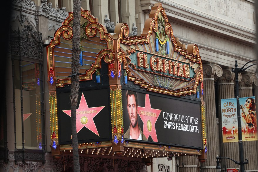 Chris Hemsworth unveils his star on the Hollywood Walk of Fame in Los Angeles, California, U.S. May 23, 2024.