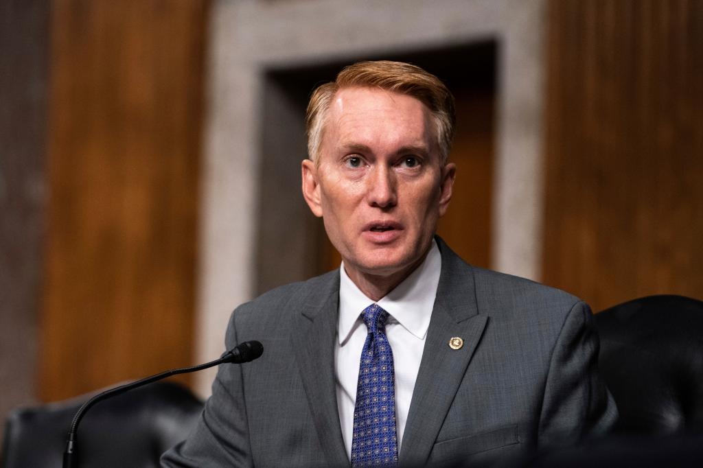 Sen. James Lankford, R-Okla., speaks a hearing with the Senate Appropriations Subcommittee on Labor, Health and Human Services, Education, and Related Agencies, on Capitol Hill in Washington, Wednesday, Sept. 16, 2020.