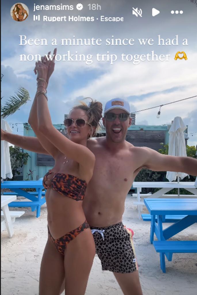 Jena Sims and husband Brooks Koepka are vacationing following a packed May.