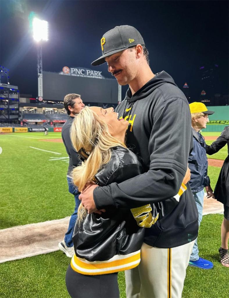 Olivia Dunne supports Paul Skenes in a win over the Cubs after he was called up to the Pirates on May 11. 