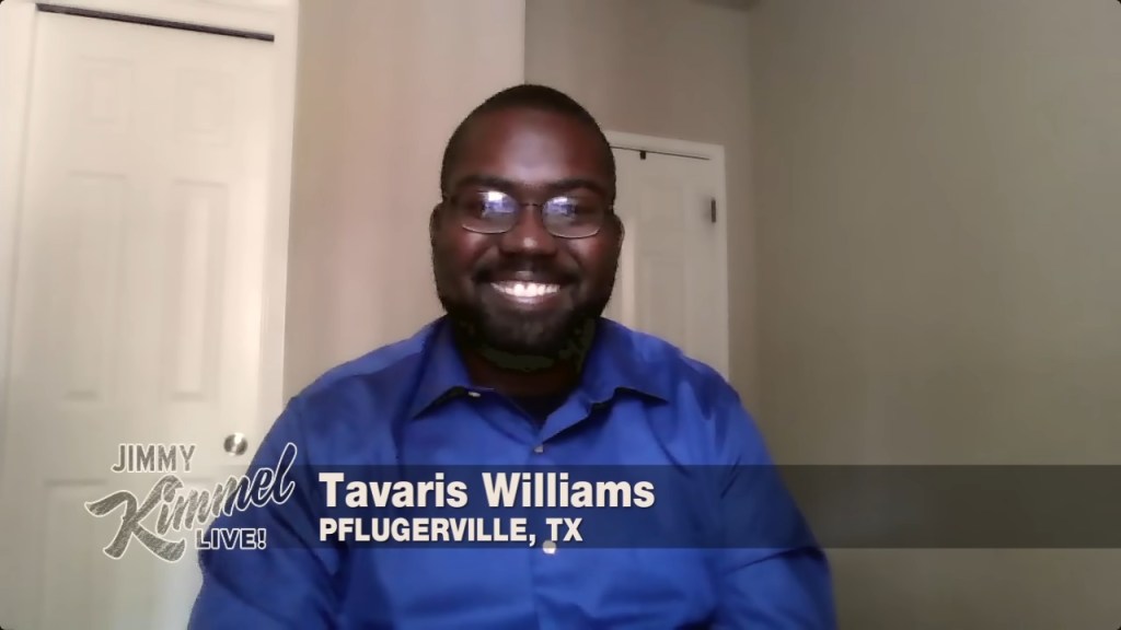 Tavaris Williams on "Jimmy Kimmel Live"