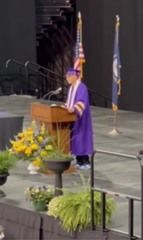 Micah Price received the green light to praise Jesus Christ in his commencement speech at Campbell County High School in Alexandria, KY on May 24.