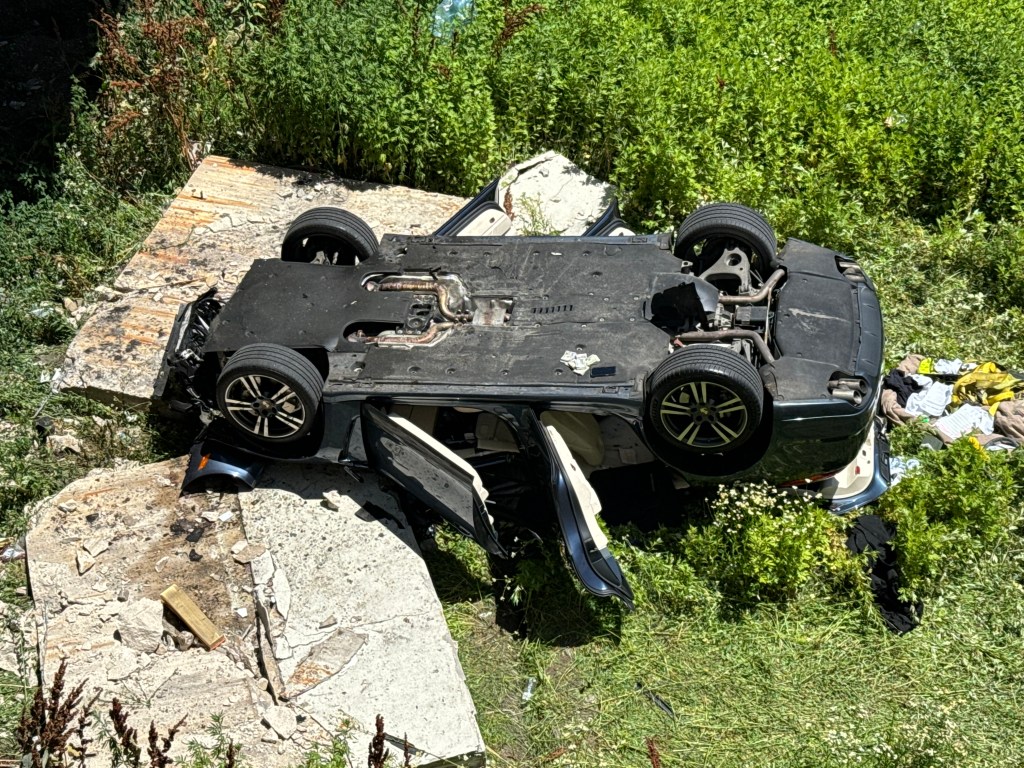 Porsche flips in the Bronx. 